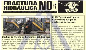 Publicada la hoja informativa de enero de 2016. Fracking. Cantabria